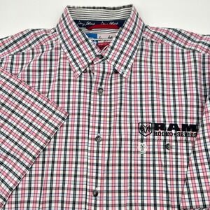 Wrangler George Strait RAM Rodeo Series‎ Cowboy Cut Plaid Button Up Size XL 0522